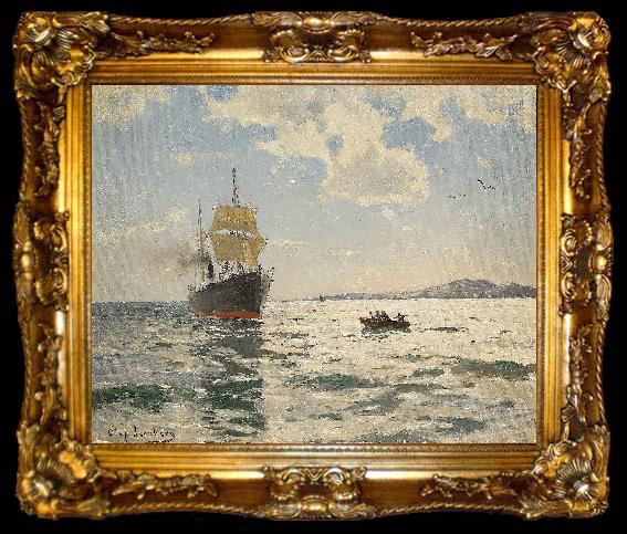 framed  a. jernberg Marin med angfartyg, ta009-2